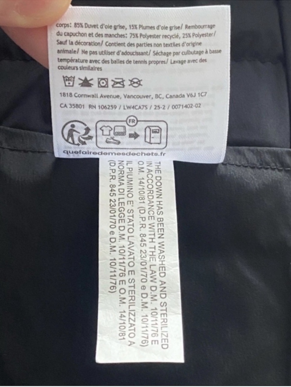 NWT Lululemon Women’s Down For It All Jacket Size 10 Black - Picture 6 of 8